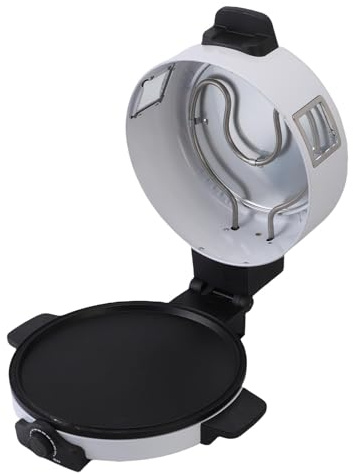 Luocute Pizzaiolo, Forno Elettrico per Pizza a Riscaldamento Rapido da 2000 W con Rivestimento Antiaderente e Finestra Visibile, Teglia da 30 Cm per Cuocere Pizze, Focacce, Hamburger e (Spina europea)