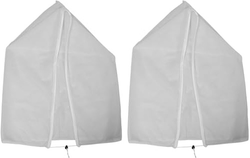 Homoyoyo Funda para Plantas Antiheladas Invierno 60X80 CM 2 Unidades Cubierta Vegetal Transpirable No Tejida Cremallera y Cordón Ajustable Protección contra Heladas Polvo E Insectos