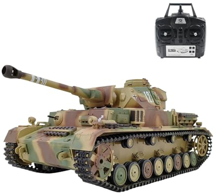 TOUCAN RC HOBBY Kunststoff Henglong 3859 1/16 7.0 Militär-RC-Panzer Deutscher Panzer IV F2 RTR BB Infrarot-Kampfstahl-Getriebe 1800mAh Batterie-Radio für Erwachsene Fortschritt liches Modell