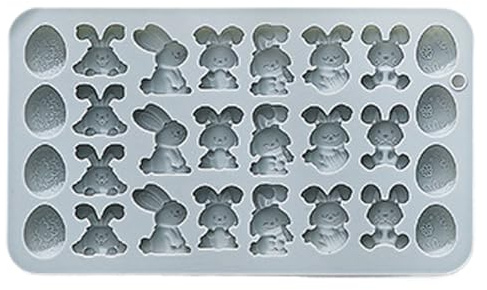 Generico Stampo per Dolci Pasquali | Teglia Antiaderente Riutilizzabile | Stampo di Pasqua in silicone per dolci - per biscotti, muffin, gelatina, dolci, decorazioni di torte, cucina