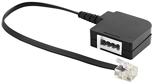 BestPlug 20cm Telefon Kabel Adapter Verteiler Splitter Weiche, RJ11 Stecker männlich auf TAE-F Stecker Buchse Kupplung weiblich, Schwarz
