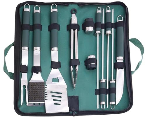 Papillon 8130180-Set Barbecue, 18 Pezzi, con Borsa, Colore: Marrone