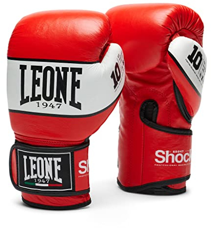 LEONE 1947 Guantes de boxeo SHOCK rojos, 14 oz, GN047