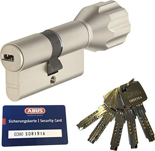 ABUS EC660 ECK660 Profil-Knaufzylinder Länge (a/b) Z45/K55mm (c=100mm) mit 5 Schlüssel, mit Sicherungskarte