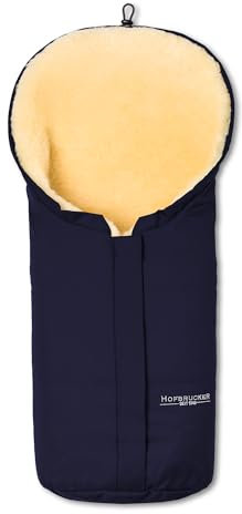 Kinderwagen- Lammfellfußsack „ESKIMO“ Made in Germany-Navy-Blau