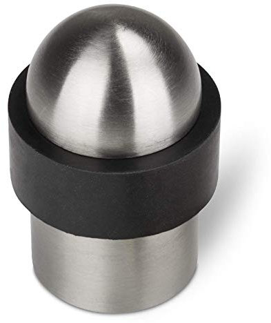 1 x SOTECH Boden-Türstopper Türpuffer POLL Edelstahl gebürstet massiv/Höhe 51 mm/Boden-Puffer Ø 35 mm/Tür-Puffer Türstopper für Bodenmontage inkl. Befestigungsmaterial