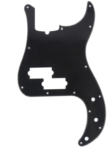 Musiclily Pro 13 Löcher P Bass Pickguard Schlagbrett 1 lagig Schwarz | für 4-Saiter American Precision Bass