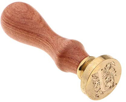 Siegelwachs-Stempel mit Holzgriff, personalisierbar, für Hochzeit, Party, Einladung, Siegelstempel AOD (Wood-j)
