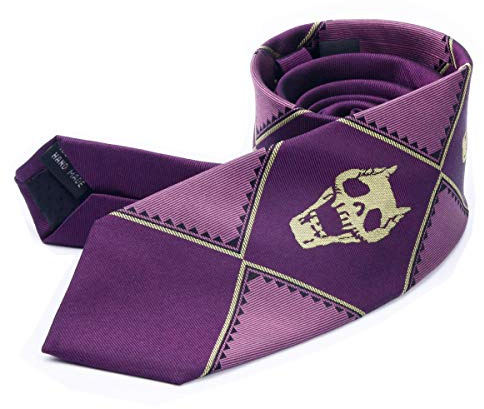 Gamusi Cravate Yoshikage Crâne Aventure Cravate Cosplay Accessoires, Raissa métallisée, Taille unique