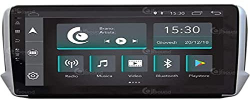 Costum Fit Bilradio för Peugeot 208 och 2008 Android GPS Bluetooth WiFi USB Full HD Touchscreen Display 9 Easyconnect