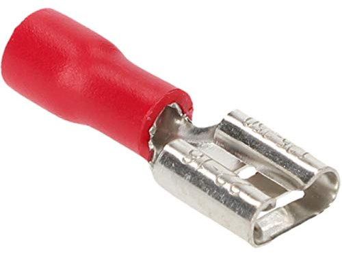 cartrend 10492 Flachsteckhülsen-Set Rot 6,3 mm, 20-teilig