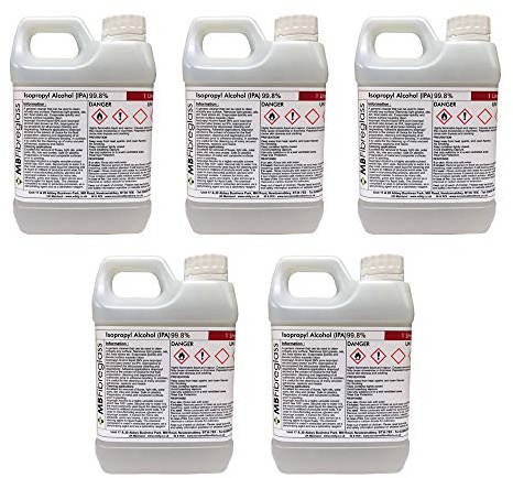 Isopropyl Alcohol (IPA) 99.8% - 5 Litre (5 x 1L Containers)F_AB