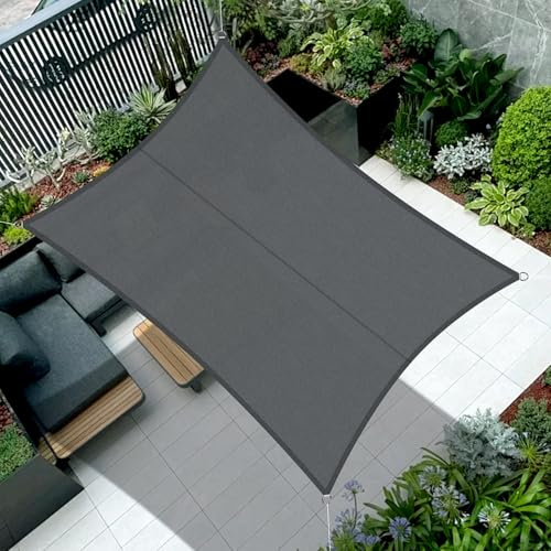 COOL AREA Sonnensegel Wasserdicht Rechteckig 2.5x3.5m,Anthrazit | Sonnenschutz Segel 95% UV Schutz,Windschutz,Wasserabweisend,Geeignet für Außenbereiche wie Garten Balkon Terrasse