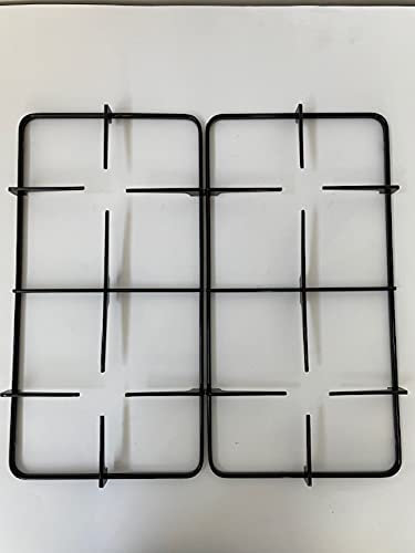 COMPATIBILI CON REX ZANUSSI ELECTROLUX Kit 2 griglie 447 x 230 mm. per cucina piano cottura 4 fuochi a gas - P4471/KITsmaltate nere lucide