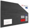 ALLboards Metallische Magnettafel GRAUES HOLZ 60x40cm MetalBoards Memoboard für jede Art von Magneten Magnetpinnwand + Marker, 10 Magnete und Schwamm