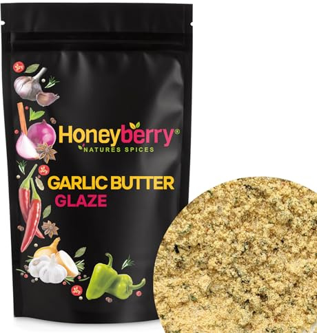 Garlic Butter Glaze 200g - BBQ Rubs and Seasoning for Meat Chicken Beef Pork Lamb Fish Burger Sausage Cheese Vegetable Tofu - All Purpose Dried Spices Powder Blend - Mixed Barbecue Rub Grill Marinade