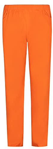 MISEMIYA - PANTALÓN Sanitarios Unisex Cintura ELÁSTICA Uniforme Laboral MÉDICO Enfermera Limpieza Veterinaria SANIDAD HOSTELERÍA- Ref.8312 - S, Naranja