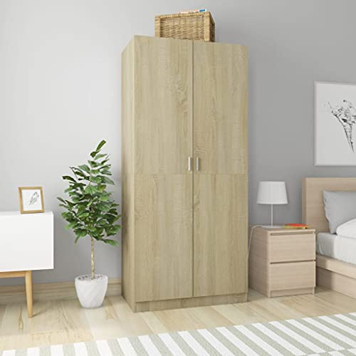 Keketa Homgoday Kleiderschrank Sonoma-Eiche 90x52x200 cm Holzwerkstoff Model800633