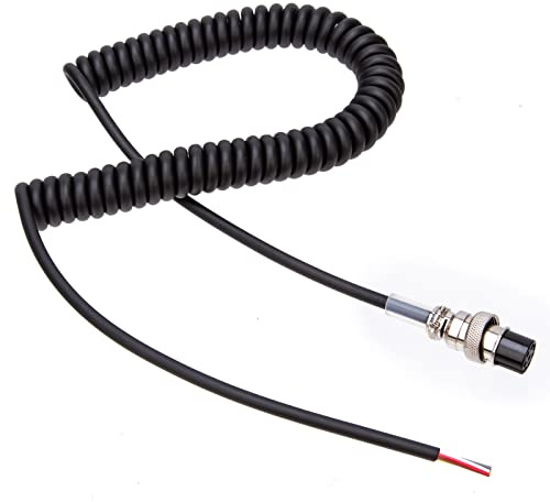 DAGIJIRD Handheld Walkie-Talkie Mic Microphone Cable 8 Pin Round Plug Cord Accessories for Alinco Radio EMS-57 EMS-53 DR635