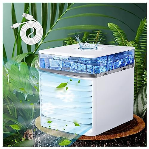 Air Acondicionado Portatil, Compacto Y PortáTil Aire Acondicionado Barato, 3 Velocidades Ajustables Mini Enfriador, para El Hogar Y La Oficina