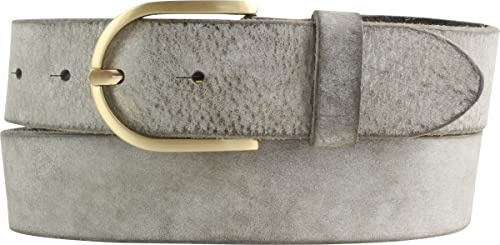BELTINGER Damen-Gürtel aus weichem Vollrindleder Vintage-Look 4 cm | Jeans-Gürtel für Damen mit goldener Gürtelschließe 40mm | Ledergürtel Used-Look