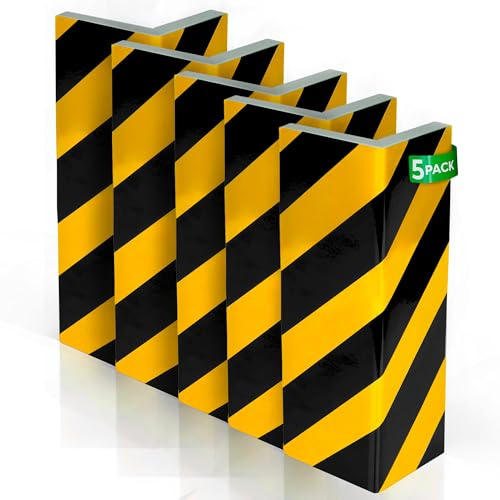 NURADA Mousse Protection Garage - Pack 5 - Protection Murale Garage. Protege Porte Voiture. Protections pour Portières Auto. Pour les colonnes. Facile Installer. 40x25x2cm (Jaune)