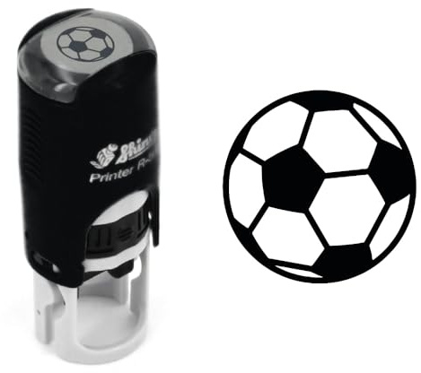 Timbro pallone calcio | timbro inchiostro fedeltà calcio | 11mm | Stamp ink calcio | palla rotonda