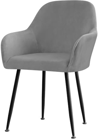 Highdi Samt Stretch Stuhlbezug mit Armlehne, Elastischer Abnehmbarer Schonbezug für Esszimmerstühle, Universal Stuhlhusse 1/2/4/6er Set für Wohnzimmer, Hochzeit Deko