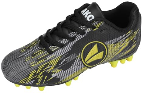 JAKO Unisex Kinder J-SFG Stepover Fussballschuh, Jet Black Neon Yellow, 40 EU