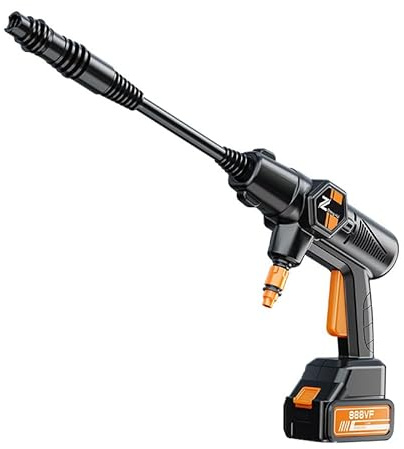 Akku Hochdruckreiniger 48V 100Bar Verstellbarer DüseTragbar Schnurlos Hochdruckreiniger mit 30000mAh Batterien, Druckreiniger für Auto/Garten/Bodenreinigung/Zaun (Schwarz)