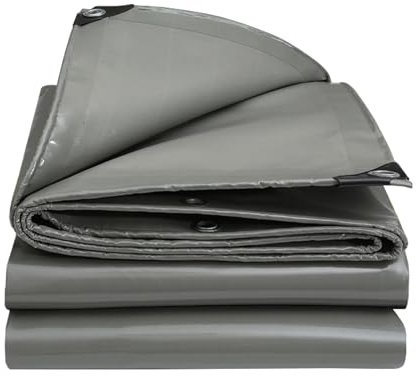 XYXHEII Telo Multiuso per Esterno Impermeabile 1x5m, Telone Occhiellato Antistrappo, Teloni Protettivi PVC, Protezione Solare Antipioggia Telone Pesante