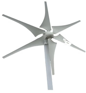 GMUME Generador de turbina eólica, nerador de Viento 1000W 1500W 2000W energía Alternativa Molinos de Viento alternador 12V 24V 48V turbina de Viento Generador de energía eólica(48V,2000W 6 Blades)