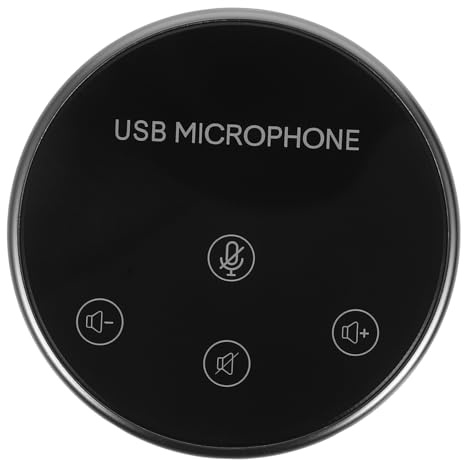 Angoily Microfono USB Omnidirezionale per Conferenze da Tavolo e Portatile per Streaming Live Giochi e Chat Vocale