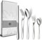 EIUBUIE Juego de cubiertos para 12 personas, 60 piezas, acero inoxidable, elegantes cubiertos con cuchillo, tenedor, cuchara, juego de cubertería para casa/cocina/restaurante, pulido brillante, apto