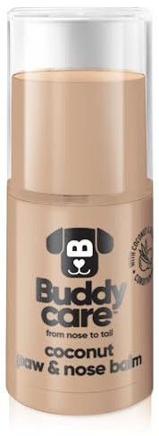 Buddycare Hundtass och näsbalsam – kokosnöt skyddar och reparerar torr, sprucken och sprucken hud | vegansk och grymhetsfri, återfuktar och näring | Fickstorlek groomingtillbehör