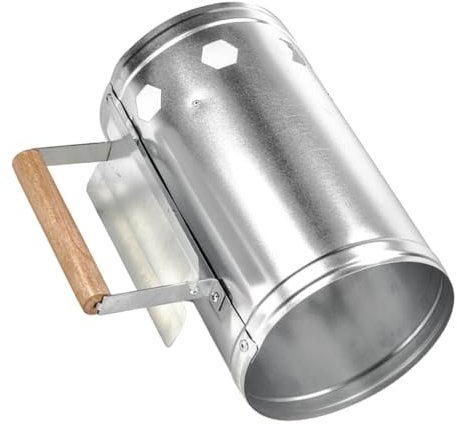 Kisangel Holzkohle-kaminstarter Holz Anzündkorb Für Draußen Mit Hitzebeständigem Griff Und Wärmedämmschicht Geeignet Für Kamine Grills Und Holzöfen