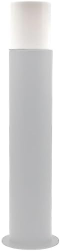Vetrineinrete® Lampione da giardino moderno 44 cm lampioncino bianco da terra per vialetti illuminazione per esterno con attacco E27 IP44