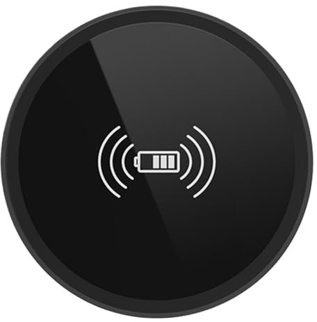 Phone Charger, Desk Charger, Wireless Embedded 15w Fast Design Modern Technology Recessed Installation, Charging Station for Tabletop, Furniture, 2.66x2.66x0.69inches