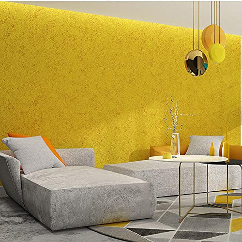 IHFMPFKJ Tapete im nordischen Stil, gelbe Tapete für Schlafzimmer für Erwachsene, 3D-Tapete für Wohnzimmer, Moderne minimalistische Vliestapete, geprägte Tapetenrolle, Kindertapete für Jungen und Mäd