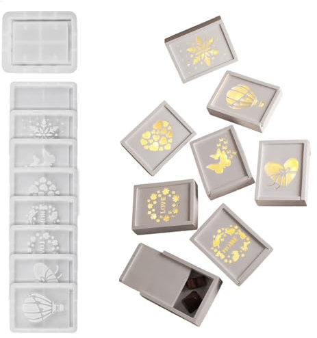 kokdid Moules rectangulaires en silicone pour boîte de rangement - Texture en silicone - Convient pour les vêtements et la papeterie