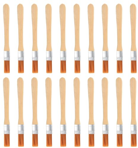 20 Pcs Small Paint Brush Set,Gloss Paint Brush,1/2 Inch Edge Painting Tool,Wooden Handle Soft Brush for Cleaning Dust,Walls,Touch-up Paint,Cabinets,Fences,Furniture