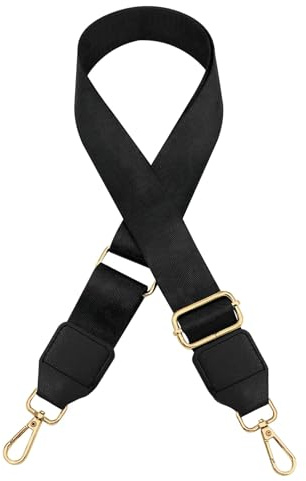 Schultertaschengurt Schultergurt für Handtasche - Ersatz-Taschengurt mit Metall-Drehhaken, Länge verstellbar 80-140 cm, Breite 3,8 cm, weiche Canvas Gurt Band für Laptoptasche, Crossbody-Handtasche