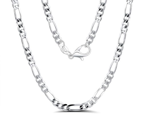 Mieoyue 925 Silber Damen Halskette ohne Anhänger, Silberkette 40 45 50 55 60cm Silberschmuck