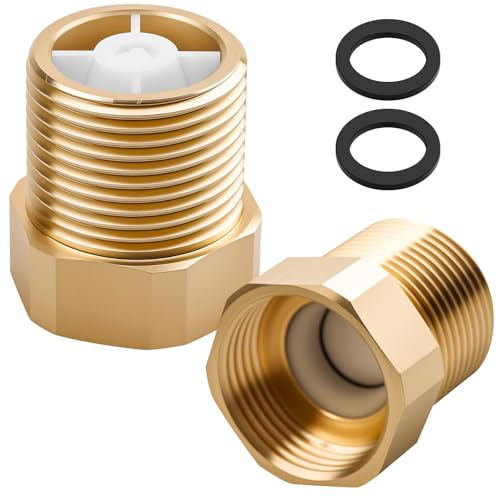 2 Stück Messing Rückschlagventil 1 Zoll DN25 mit Innengewinde und Außengewinde, rückschlagventil Gartenpumpe, Rückflussverhinderer für Wasserleitung, Warmwasserbereiter