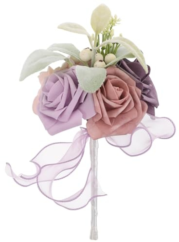 FOMIYES Bouquet Sposa Vintage Francese con Artificiali per Decorazione Matrimonio Bouquet Sposa e Colorazioni Leggero e Facile Portare per Cerimonie e Speciali