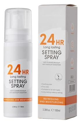 Fixateur de Maquillage 24 Heures Résistant à l'Eau, Tenue Parfaite Anti-Transpiration, Contrôle de Brillance, Finition Naturelle, Formule Respirante Non Comédogène, Pour Tous Types de Peau