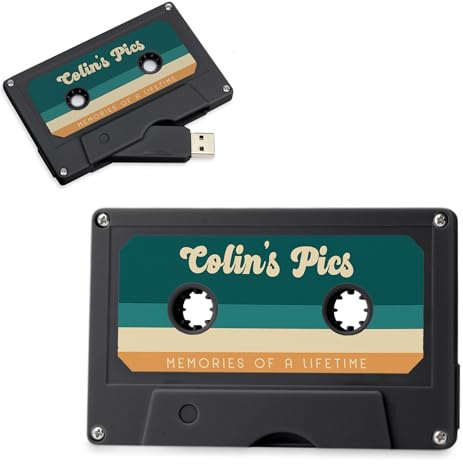 USB Mixtape Cassette Style USB Flash Drive 32GB Storage (Black - Design 4)