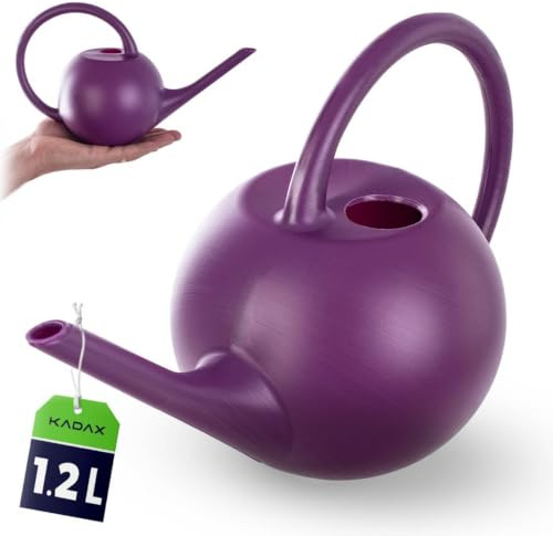 KADAX Arrosoir de 1,2 l, petit arrosoir en plastique pour plantes d'intérieur, arrosoir avec long bec verseur pour un arrosage facile, arrosoir de jardin (violet)