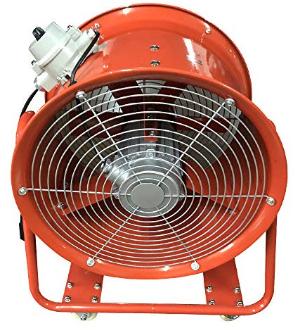 MELAQULY Bauventilator, 18 Zoll Baugebläse 1100W 150m³/min Baulüfter Gebläse 2800r/min, Axiallüfter Axialgebläse 73dB Bautrockner für Fabriken Lager Küchen Büros