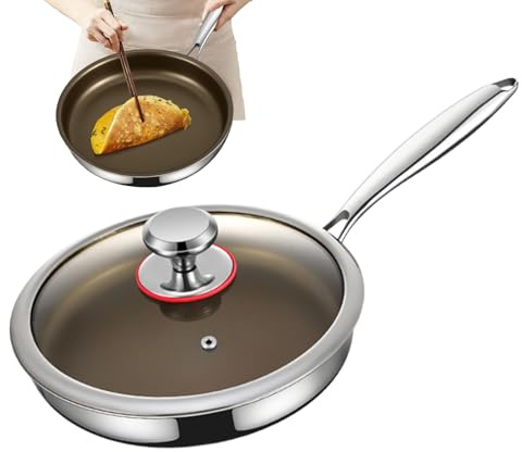 Nonstick Stekpanna Titanalegering Med Värmebeständigt Handtag